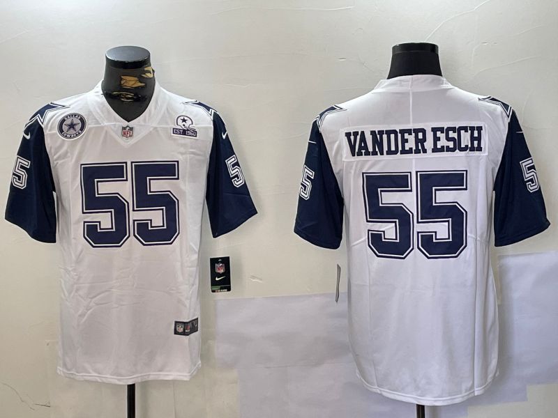 Men Dallas Cowboys #55 Vanderesch White 2024 Nike Limited NFL Jersey style 3->dallas cowboys->NFL Jersey